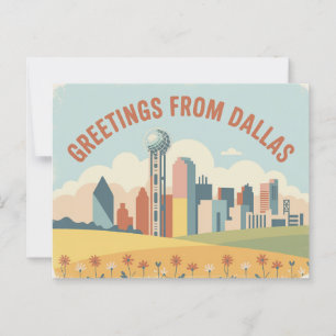 Vintage Dallas Postcard Greetings from Dallas