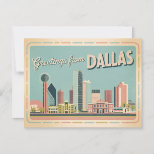 Vintage Dallas Postcard Greetings from Dallas
