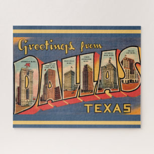 Vintage Dallas Texas 16x20 Jigsaw Puzzle