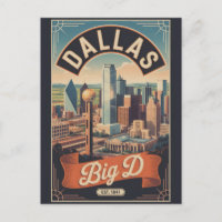 Vintage Dallas Texas Big D Retro Travel