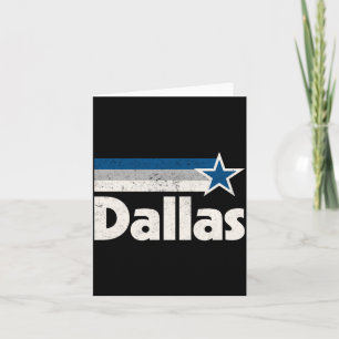 Vintage dallas texas city strong dallas tx blue card