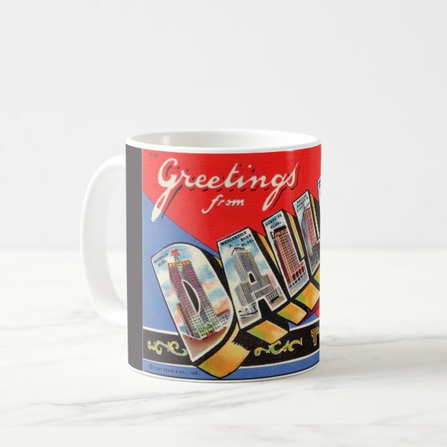 Vintage Dallas Texas Mug  (Front Left)