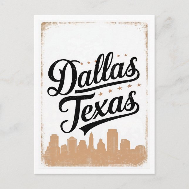 Vintage Dallas Texas  Postcard (Front)