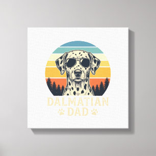 Vintage Dalmatian Dad Dog Lover Design_1 Canvas Print
