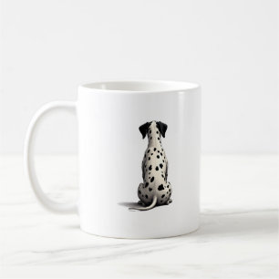 Vintage Dalmatian Dog From Behind Illustration Min Coffee Mug