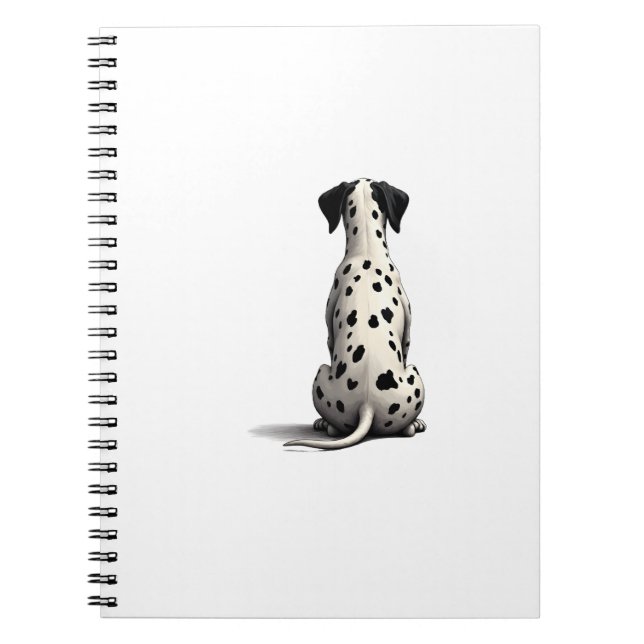 Vintage Dalmatian Dog From Behind Illustration Min Notebook (Front)
