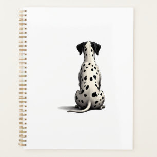 Vintage Dalmatian Dog From Behind Illustration Min Planner
