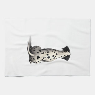 Vintage Dalmatian Dog From Behind Illustration Min Tea Towel