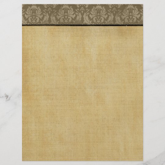 Vintage Damask Border Paper Background Flyer Zazzle Co Uk
