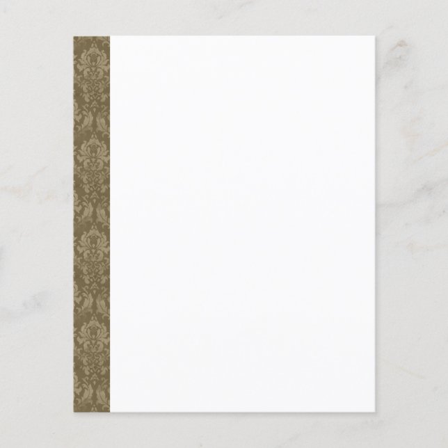 Vintage Damask Border Paper Background Flyer (Front)