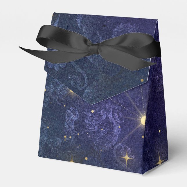 Vintage Damask Favour Box (Front Side)