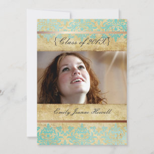 Vintage Damask/Graduations Party Invitations