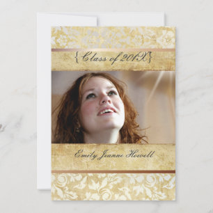 Vintage Damask/Graduations Party Invitations