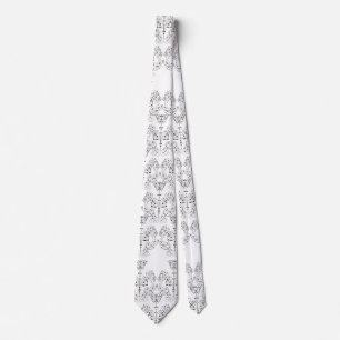 Vintage Damask Ornament black I + your backgr. Tie