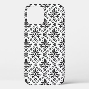 Vintage damask pattern seamless design. iPhone 12 case
