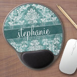 Vintage Damask Pattern with Grungy Finish Gel Mouse Mat<br><div class="desc">A grunge design with a modern twist. Add your name or monogram. If you need to make adjustments to the artwork,  click on the customise it button to make changes.</div>