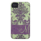 Vintage Damask Pattern with Monogram