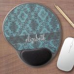 Vintage Damask Pattern with Monogram Gel Mouse Mat<br><div class="desc">A grunge design with a modern twist. Add your name or monogram. If you need to make adjustments to the artwork,  click on the customise it button to make changes.</div>