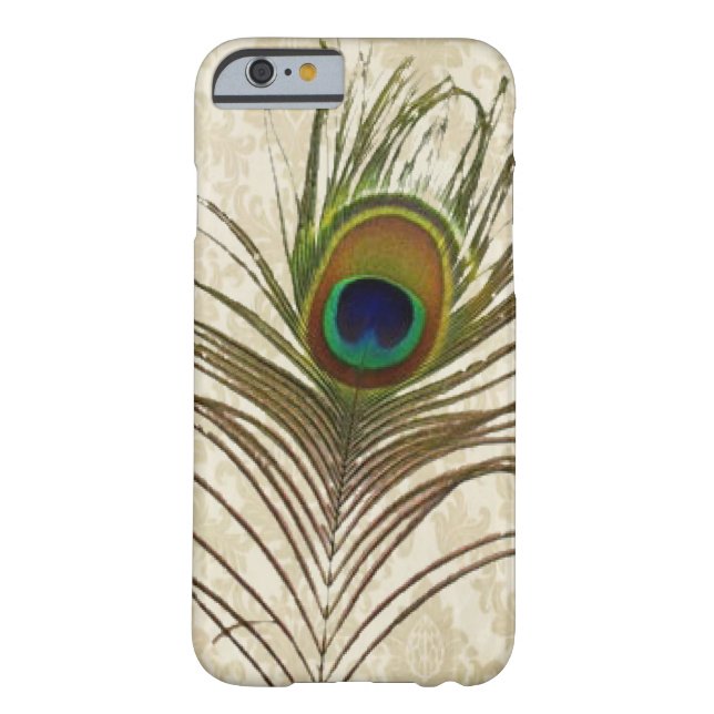 vintage damask Peacock Feathers iPhone 6 case (Back)