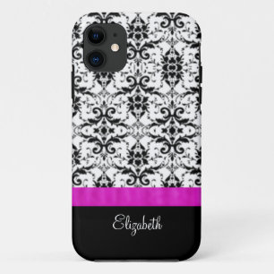 Vintage Damask Pink Ribbon iPhone 5 Case
