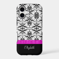 Vintage Damask Pink Ribbon iPhone 5 Case