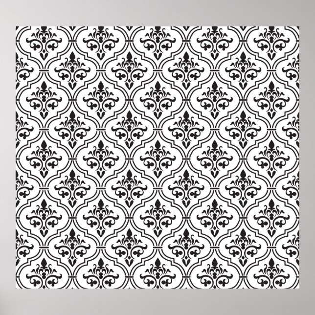 Vintage Damask Seamless Classic Design Poster (Front)