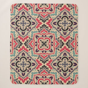 Vintage damask seamless pattern background. Elegan Sherpa Blanket