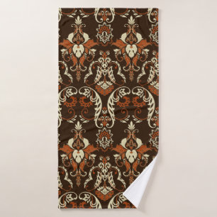 Vintage damask seamless pattern bath towel