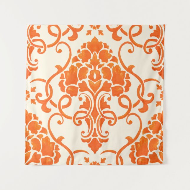 vintage damask seamless pattern element. Elegant l Tapestry (Front)