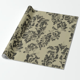 Vintage damask seamless pattern wrapping paper