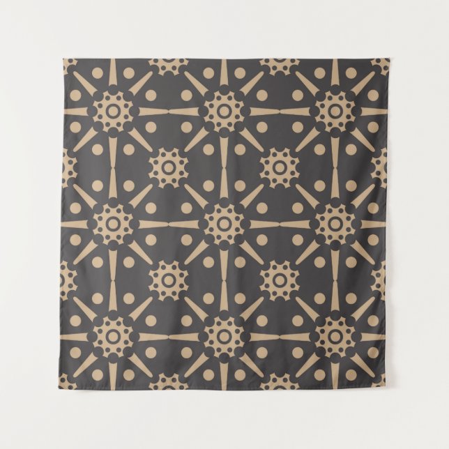 Vintage damask seamless retro pattern background r tapestry (Front)