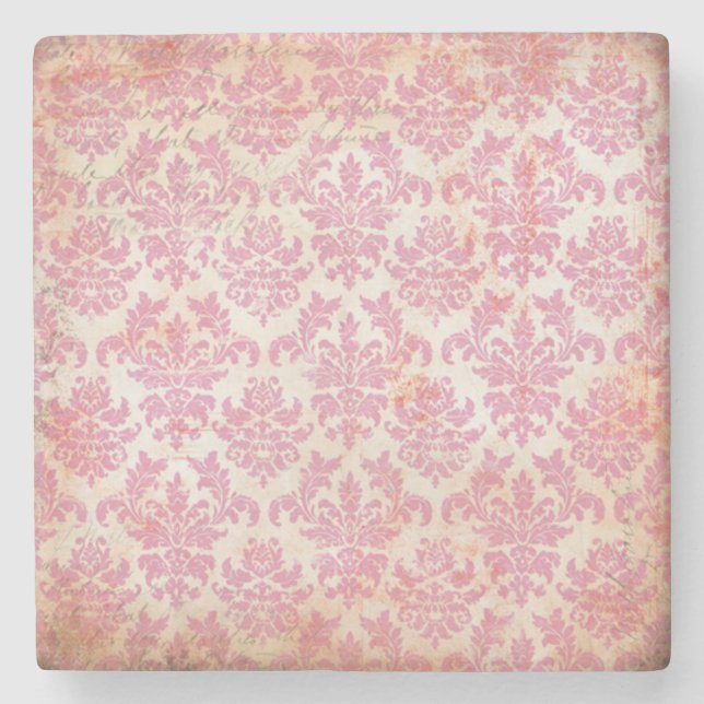 VINTAGE DAMASK STONE COASTER (Front)