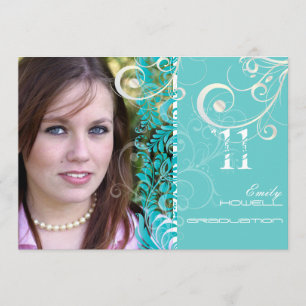 Vintage Damask + Swirls Graduations Invitations