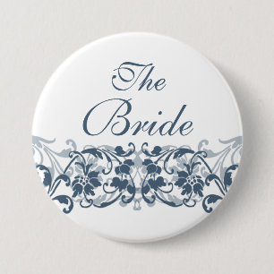 Vintage Damask The Bride Button / Pin