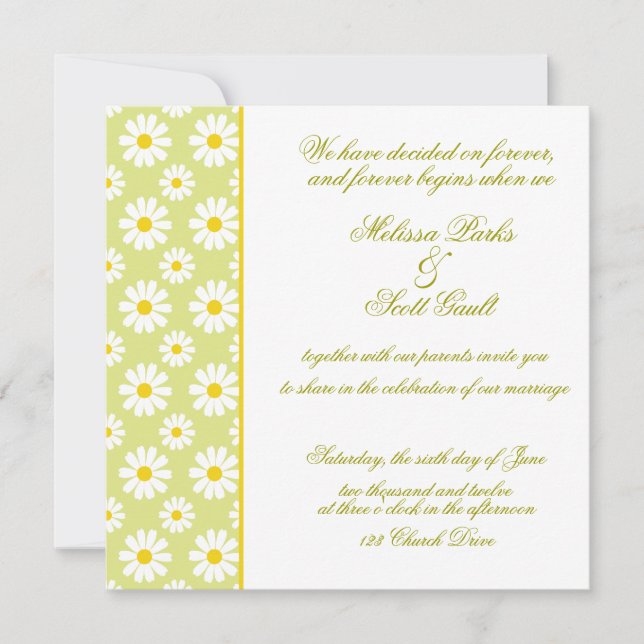 Vintage damask wedding invitation Blue (Front)