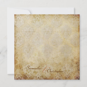 Vintage Damask wedding invitations