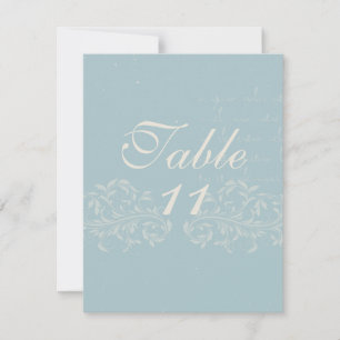Vintage Damask Wedding Table Numbers