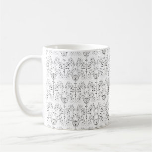 Vintage Damasks Wallpaper - black + your backgr. Coffee Mug
