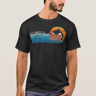 Vintage Dana Point CA Retro 80s Orka Sunset  T-Shirt