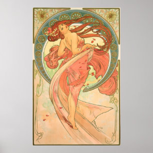 Vintage Dance by Alphonse Mucha Poster