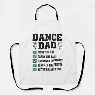 Vintage Dance Dad Checklist Shirt Design_1 Apron