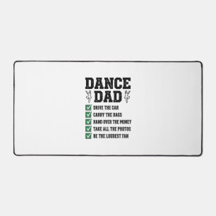 Vintage Dance Dad Checklist Shirt Design_1 Desk Mat