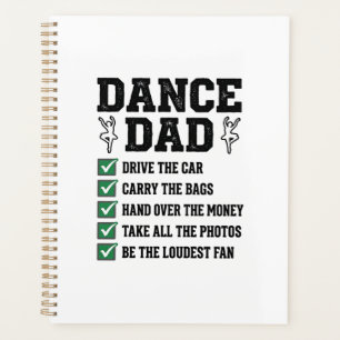 Vintage Dance Dad Checklist Shirt Design_1 Planner
