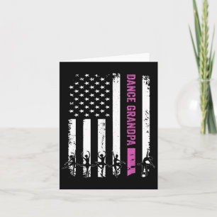 Vintage Dance Grandpa Flag Usa Love Dancer_dancing Card