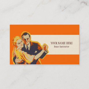 Vintage Dance Instructor Business Card Template