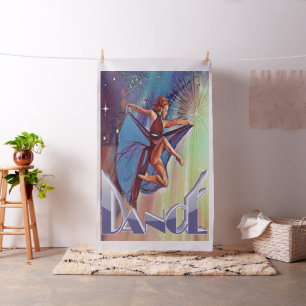 Vintage Dance Poster   -Lg Print Fabric