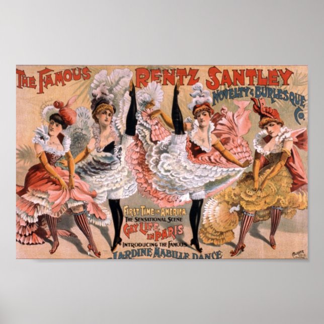 Vintage Dance Troop Advertisement Poster (Front)