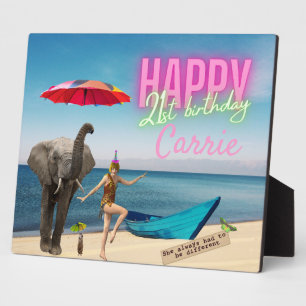 Vintage Dancer 21st Birthday Altered Art Table Plaque