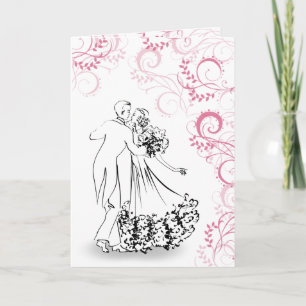 Vintage Dancing Couple Illustration Holiday Card