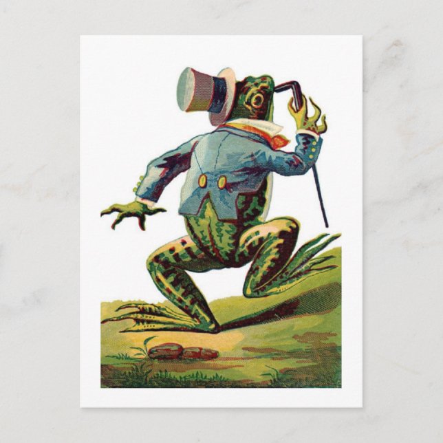 Vintage Dancing Frog Postcard (Front)